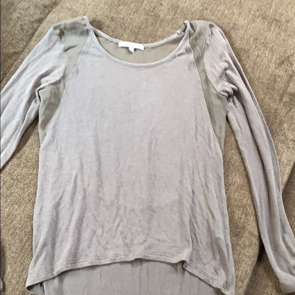 Red haute xs grey top